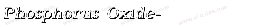 Phosphorus Oxide字体转换